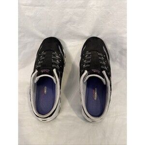Skechers Women's Dlites Comfy Cloud No Heel Sneaker Black, Size 8.5 W